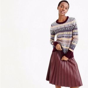 J. Crew wool fair isle sequin sweater small
